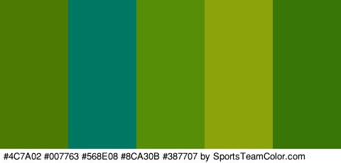 #4C7A02 #007763 #568E08 #8CA30B #387707 Colors