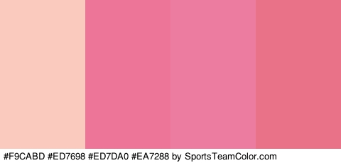 #F9CABD #ED7698 #ED7DA0 #EA7288 Colors