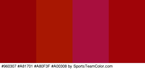 #960307 #A81701 #A80F3F #A00308 Colors