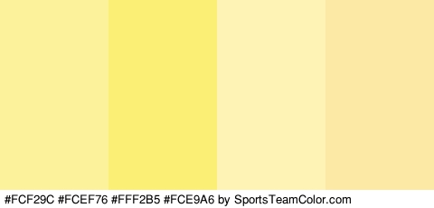 #FCF29C #FCEF76 #FFF2B5 #FCE9A6 Colors