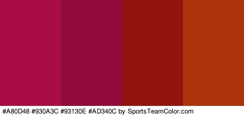 #A80D48 #930A3C #93130E #AD340C Colors