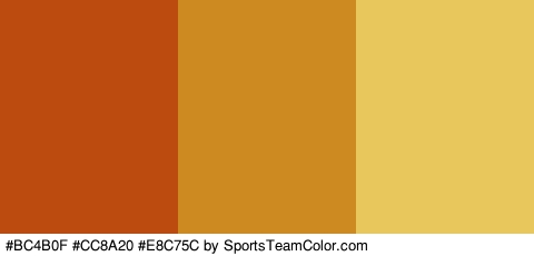 #BC4B0F #CC8A20 #E8C75C Colors