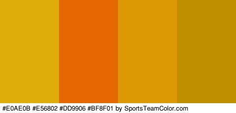 #E0AE0B #E56802 #DD9906 #BF8F01 Colors