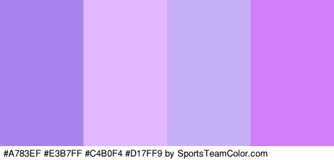 #A783EF #E3B7FF #C4B0F4 #D17FF9 Colors