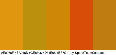 #E0970F #BA910D #CE8806 #D84E08 #BF7C11 Colors