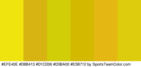 #EFE40E #D8B413 #D1CD06 #D3BA00 #E5B712 #DDCC0D Colors