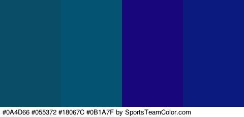 #0A4D66 #055372 #18067C #0B1A7F Colors