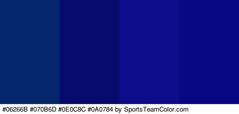 #06266B #070B6D #0E0C8C #0A0784 Colors