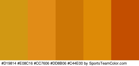 #D19814 #E08C16 #CC7606 #DD8B06 #C44E00 Colors