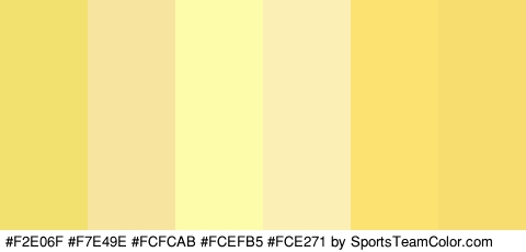 #F2E06F #F7E49E #FCFCAB #FCEFB5 #FCE271 #F7DC6F Colors