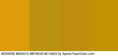 #DD9D08 #BA9210 #BF8C0D #C19203 Colors