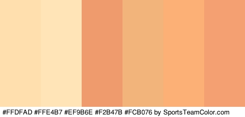 #FFDFAD #FFE4B7 #EF9B6E #F2B47B #FCB076 #F4A073 Colors