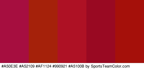 #A50E3E #A52109 #AF1124 #990921 #A5100B Colors