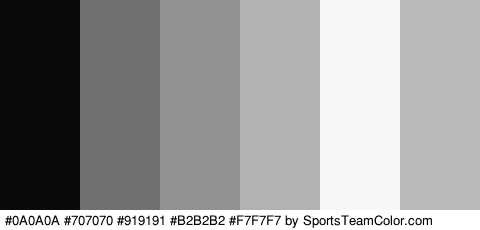 #0A0A0A #707070 #919191 #B2B2B2 #F7F7F7 #BABABA Colors