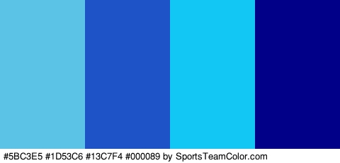 #5BC3E5 #1D53C6 #13C7F4 #000089 Colors