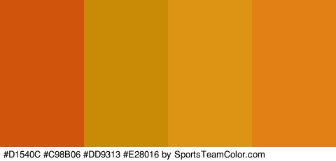 #D1540C #C98B06 #DD9313 #E28016 Colors