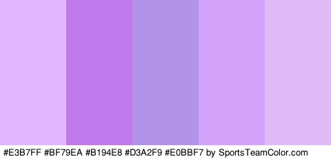 #E3B7FF #BF79EA #B194E8 #D3A2F9 #E0BBF7 Colors