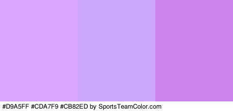 #D9A5FF #CDA7F9 #CB82ED Colors