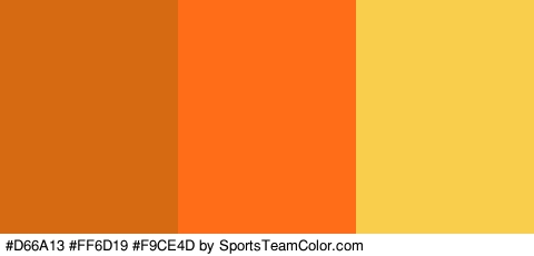 #D66A13 #FF6D19 #F9CE4D Colors