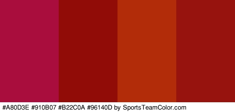 #A80D3E #910B07 #B22C0A #96140D Colors