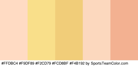 #FFDBC4 #F9DF89 #F2CD79 #FCD8BF #F4B192 Colors