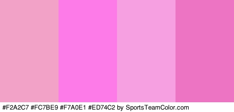 #F2A2C7 #FC7BE9 #F7A0E1 #ED74C2 Colors