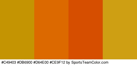 #C49403 #DB6900 #D64E00 #CE9F12 Colors