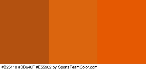 #B25110 #DB640F #E55902 Colors