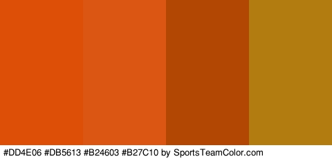 #DD4E06 #DB5613 #B24603 #B27C10 Colors