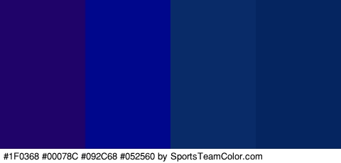 #1F0368 #00078C #092C68 #052560 Colors