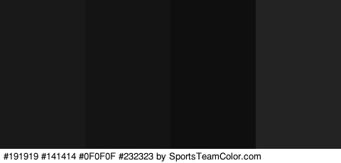 #191919 #141414 #0F0F0F #232323 Colors