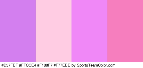 #D37FEF #FFCCE4 #F188F7 #F77EBE Colors