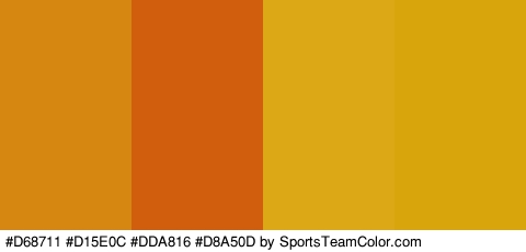 #D68711 #D15E0C #DDA816 #D8A50D Colors