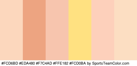 #FCD6BD #EDA480 #F7C4AD #FFE182 #FCD0BA #FCDEC2 Colors