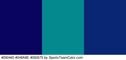 #090460 #048A8E #092675 Colors