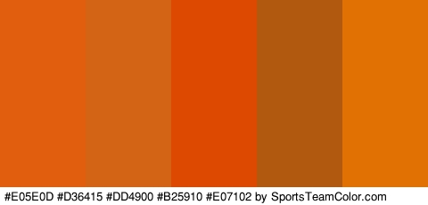 #E05E0D #D36415 #DD4900 #B25910 #E07102 Colors