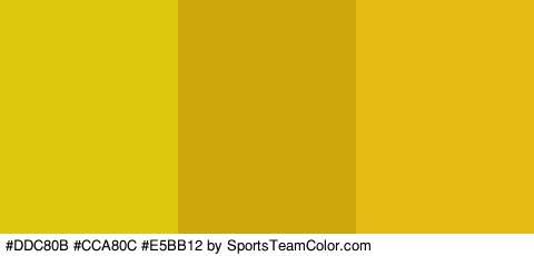 #DDC80B #CCA80C #E5BB12 Colors