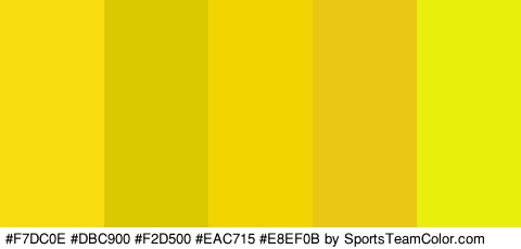 #F7DC0E #DBC900 #F2D500 #EAC715 #E8EF0B Colors