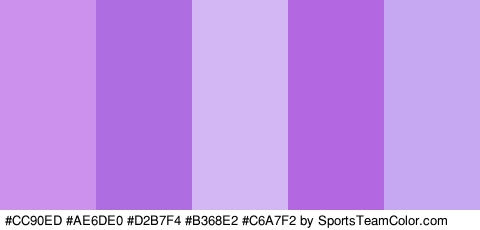 #CC90ED #AE6DE0 #D2B7F4 #B368E2 #C6A7F2 Colors