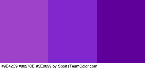 #9E42C9 #8027CE #5E0099 Colors