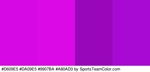 #D609E5 #DA09E5 #9907BA #A80AD3 Colors