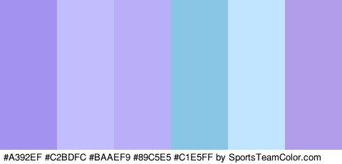 #A392EF #C2BDFC #BAAEF9 #89C5E5 #C1E5FF #B19DEA Colors