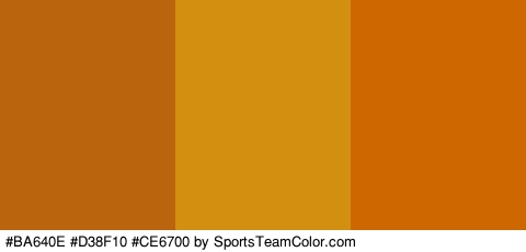 #BA640E #D38F10 #CE6700 Colors