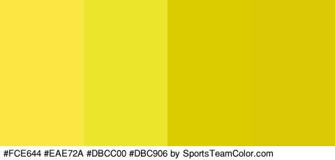 #FCE644 #EAE72A #DBCC00 #DBC906 Colors