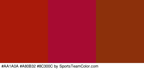 #AA1A0A #A80B32 #8C300C Colors