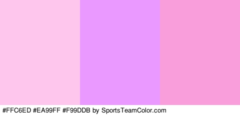 #FFC6ED #EA99FF #F99DDB Colors