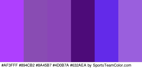 #AF3FFF #894CB2 #8A45B7 #4D0B7A #632AEA #9A5FDD Colors