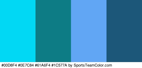 #00D8F4 #0E7C84 #61A6F4 #1C577A Colors