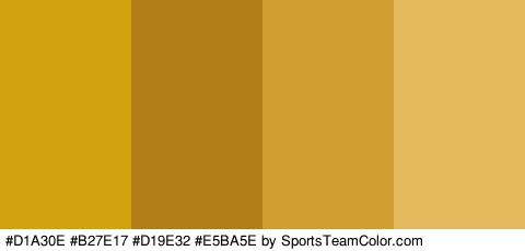 #D1A30E #B27E17 #D19E32 #E5BA5E Colors