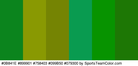 #0B841E #899901 #758403 #099B50 #079300 #1D7704 Colors